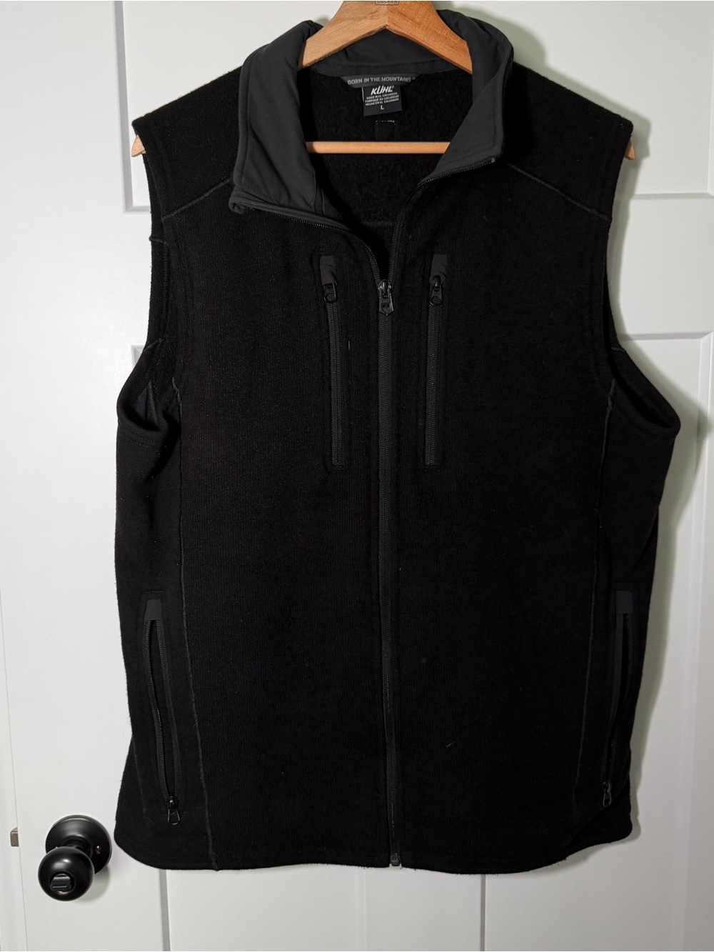 Kuhl Mens Interceptr Vest Black Zip-Front Fleece Vest Large Outdoor Gorpcore - Picture 3 of 12